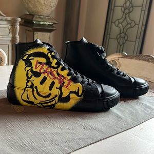 Versace - La Greca “Smiley” High-Top Sneakers